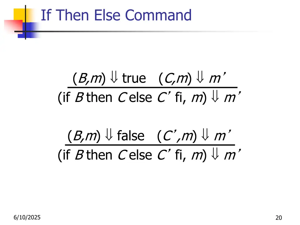 if then else command