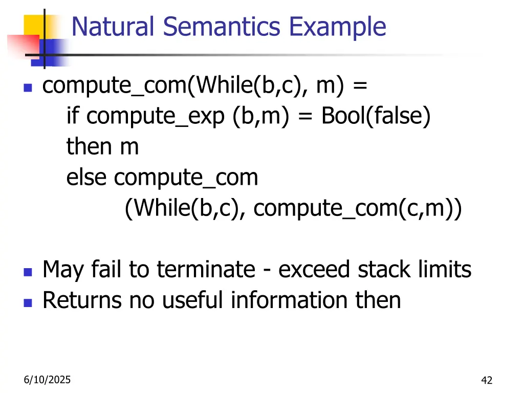 natural semantics example 1