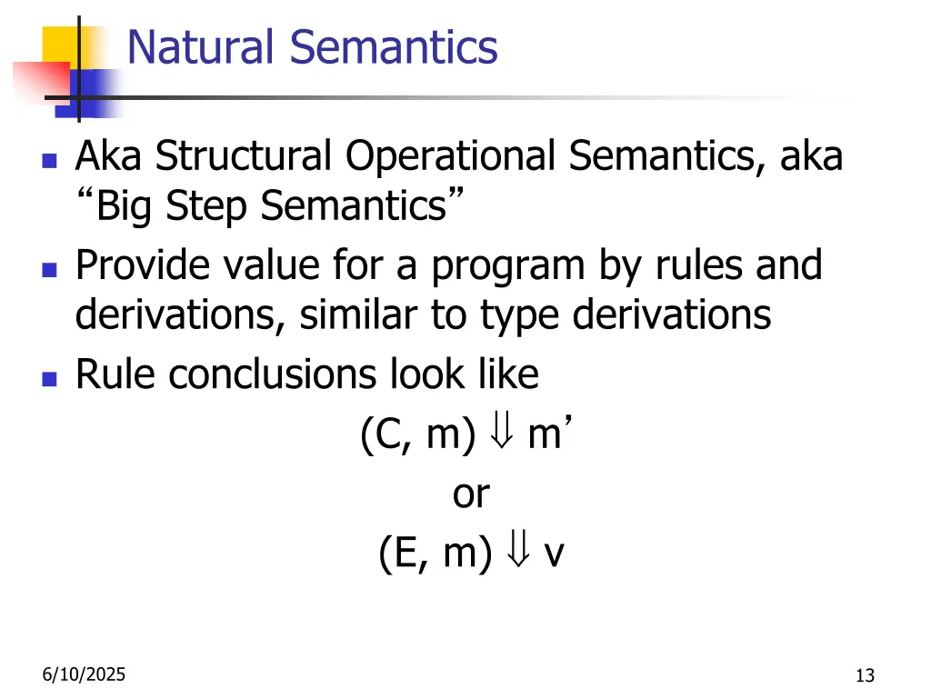 natural semantics
