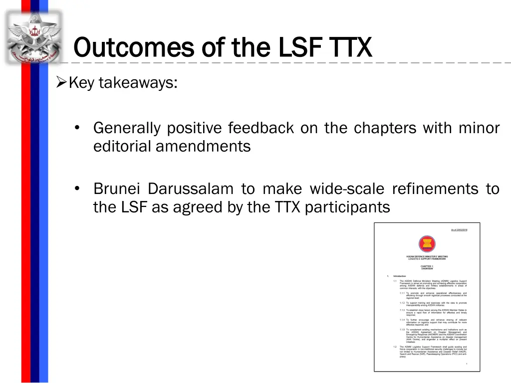 outcomes of the lsf ttx outcomes of the lsf ttx