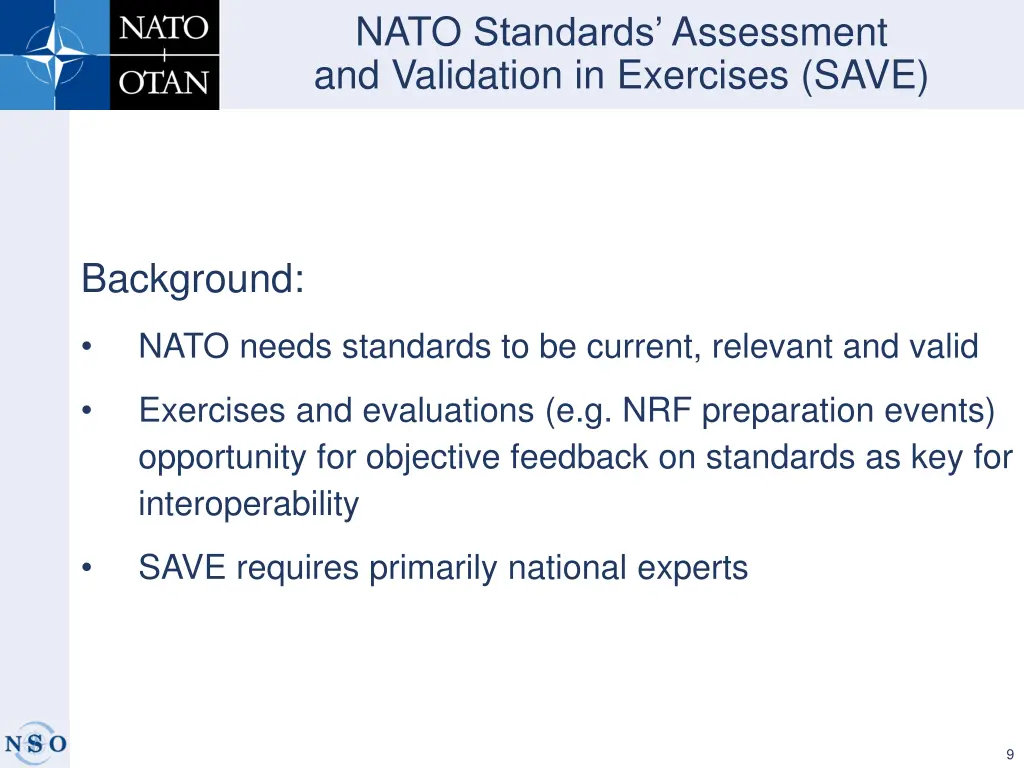 nato standards assessment and validation