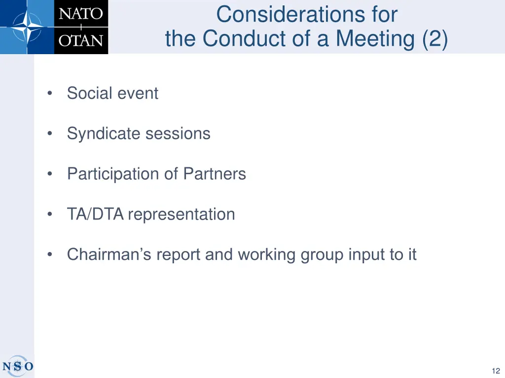 considerations for the conduct of a meeting 2