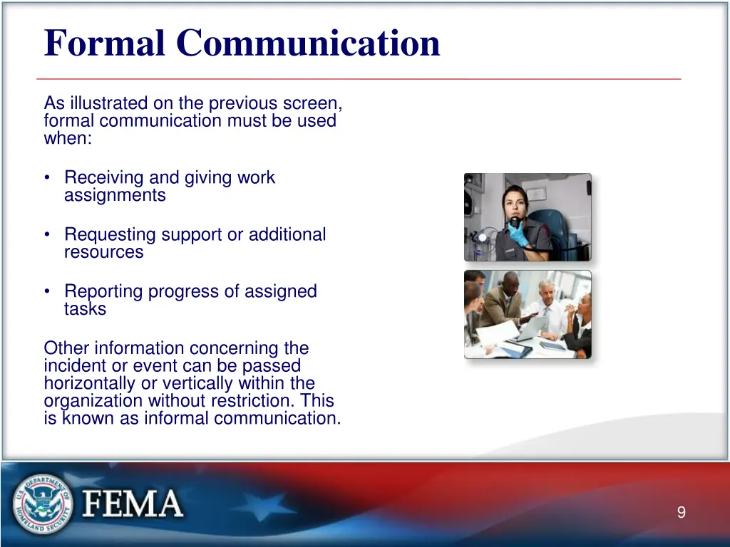 formal communication