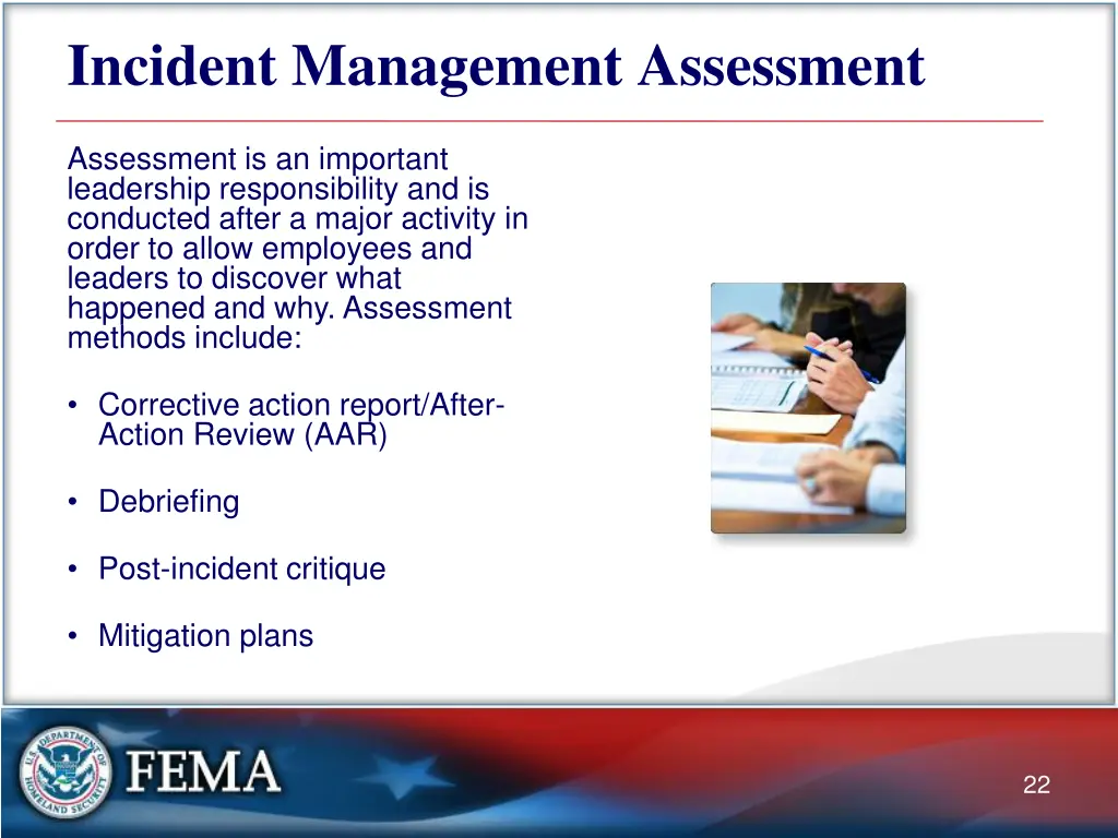 incident management assessment