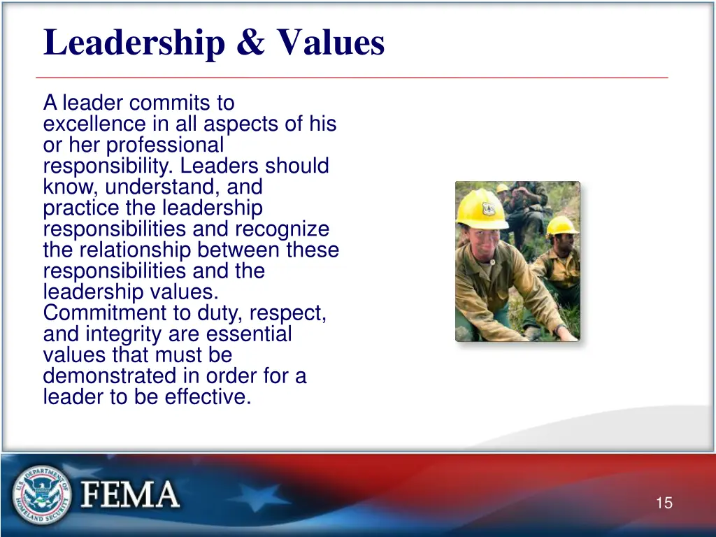 leadership values