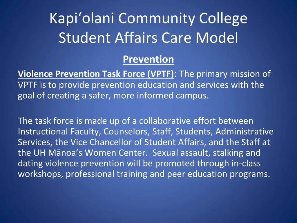 kapi olani community college student affairs care 3