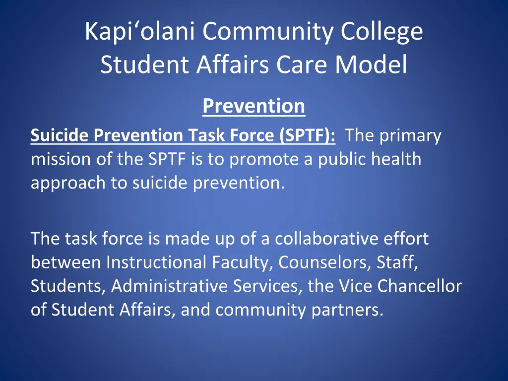 kapi olani community college student affairs care 4