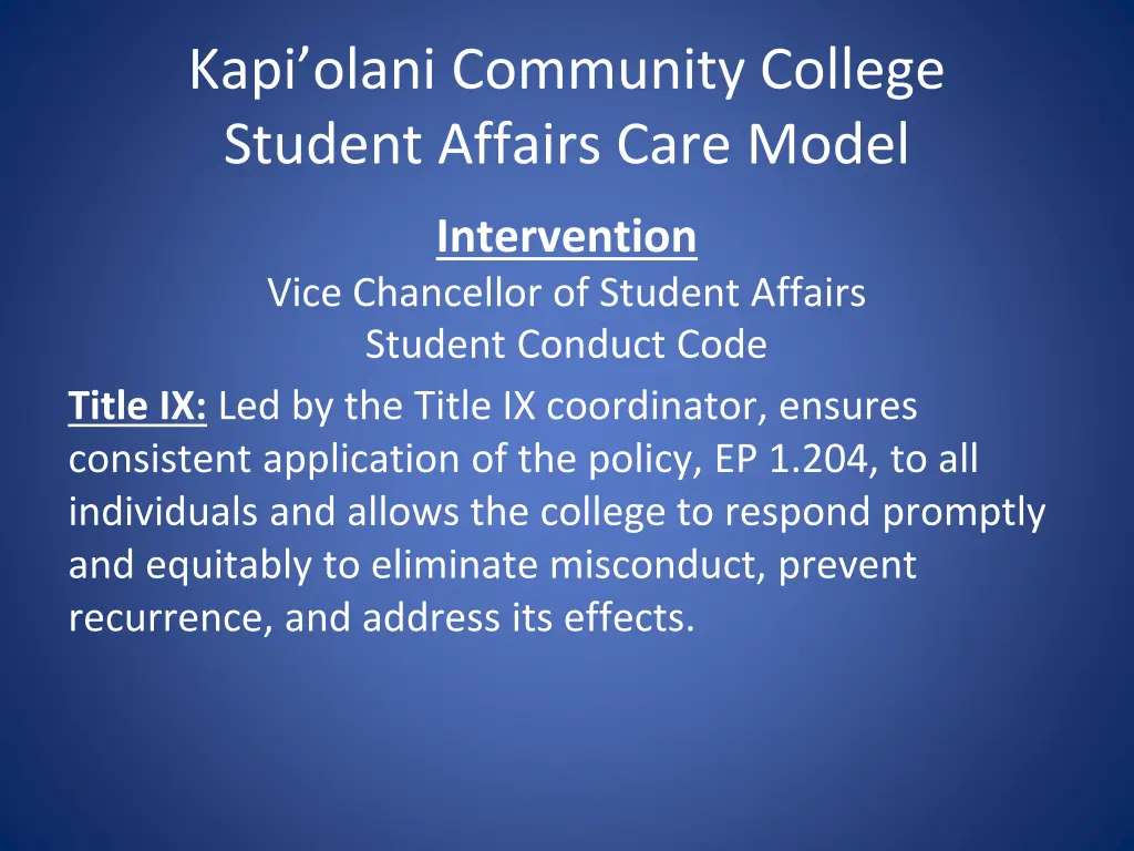 kapi olani community college student affairs care 7