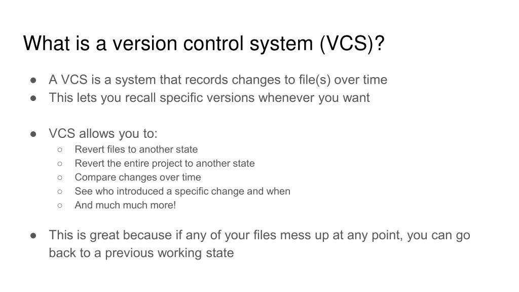 what is a version control system vcs