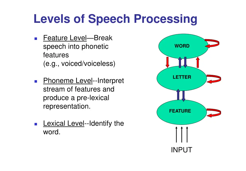levels of speech processing