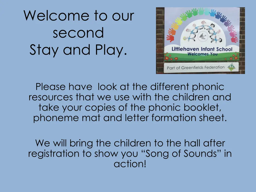 welcome to our second stay and play