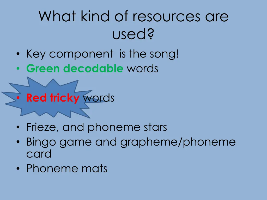what kind of resources are used key component