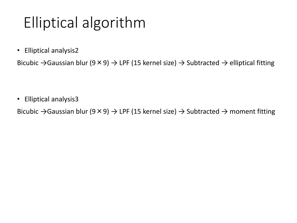 elliptical algorithm