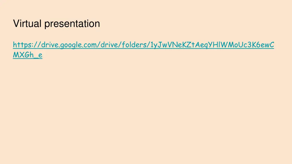 virtual presentation