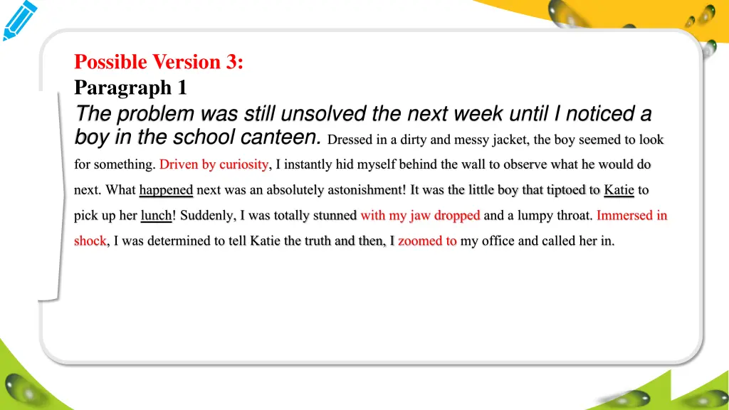 possible version 3 paragraph 1 the problem