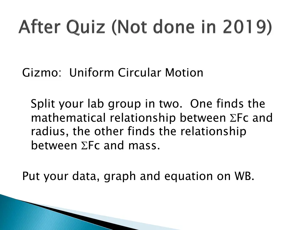 gizmo uniform circular motion