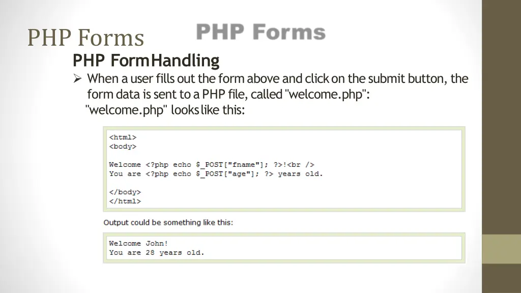 php forms php formhandling