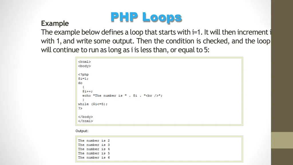 php loops 4