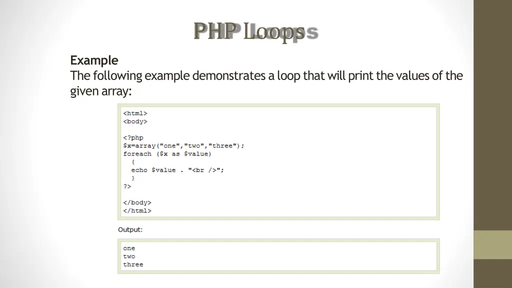 php loops 8