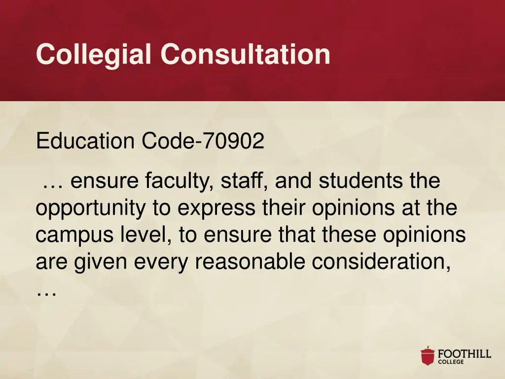 collegial consultation
