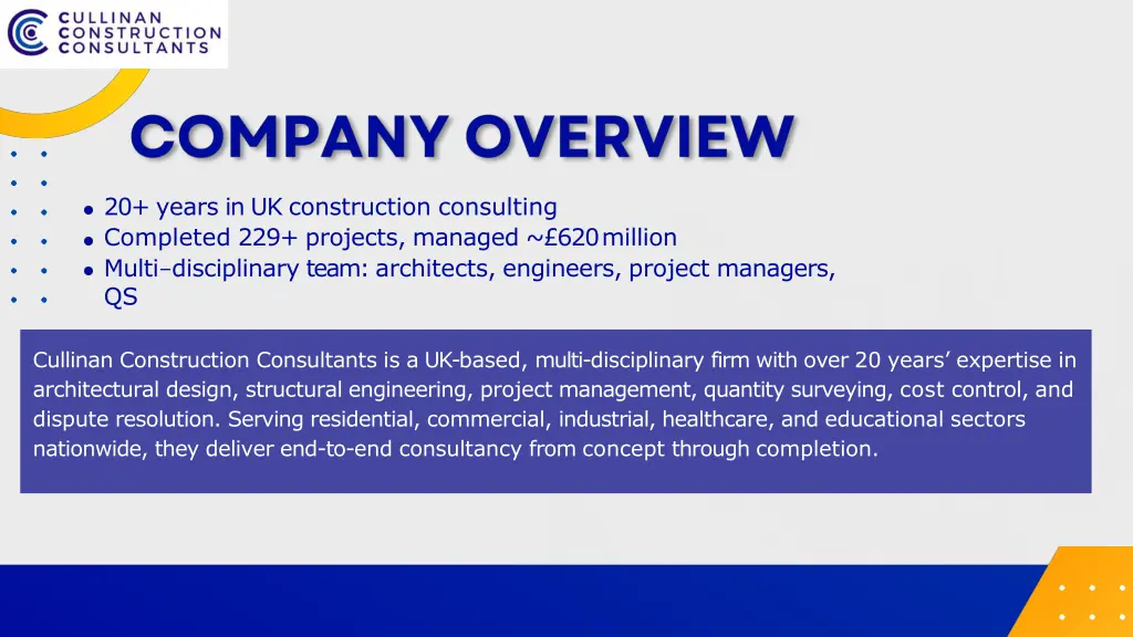 20 years in uk construction consulting completed