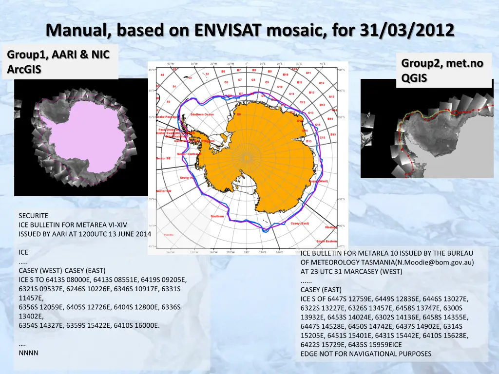 manual based on envisat mosaic for 31 03 2012