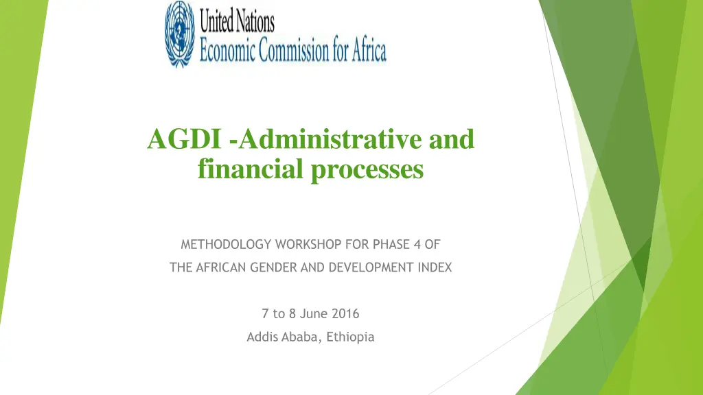 agdi administrative and financial processes