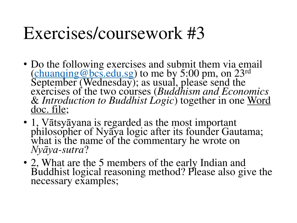 exercises coursework 3