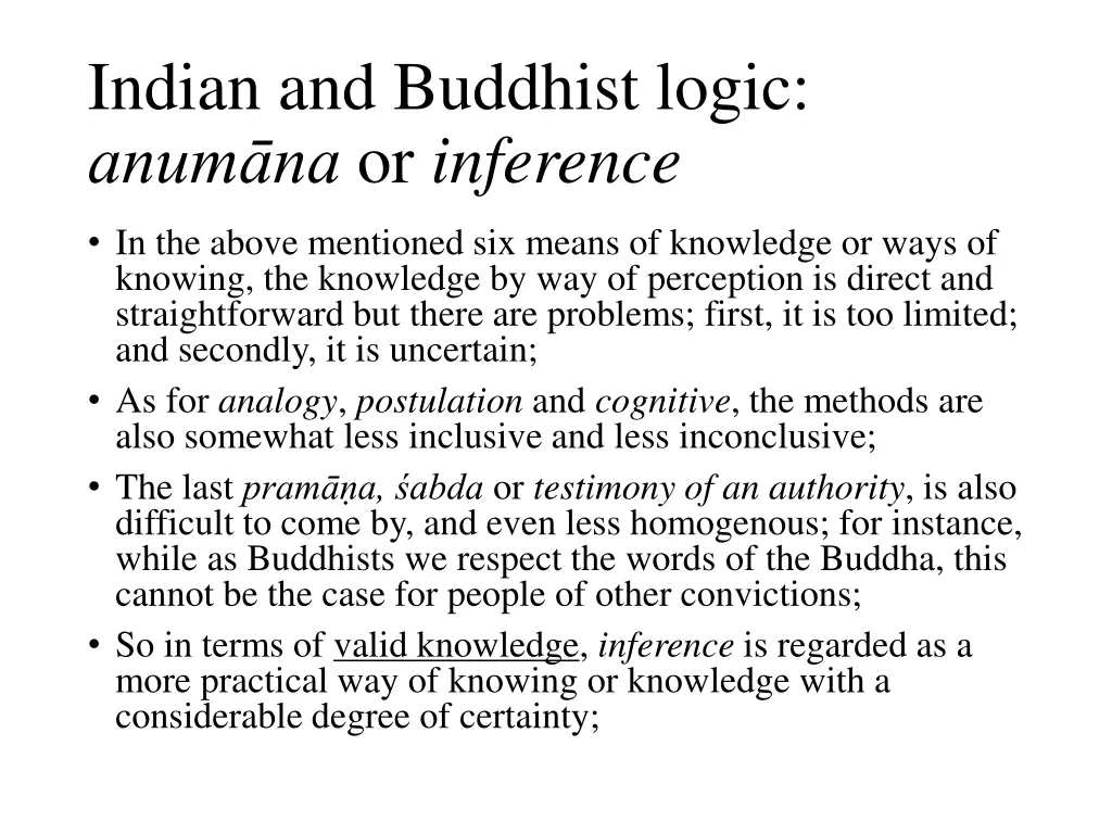 indian and buddhist logic anum na or inference