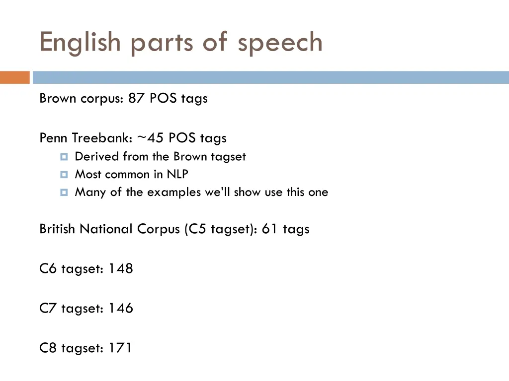 english parts of speech
