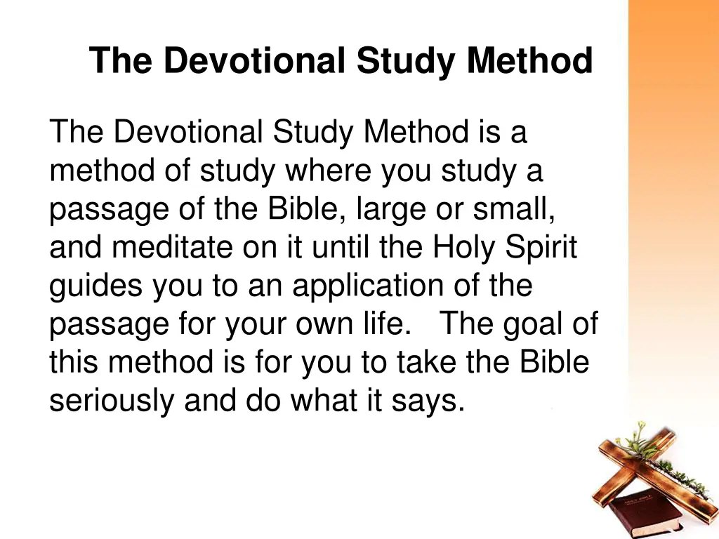 the devotional study method