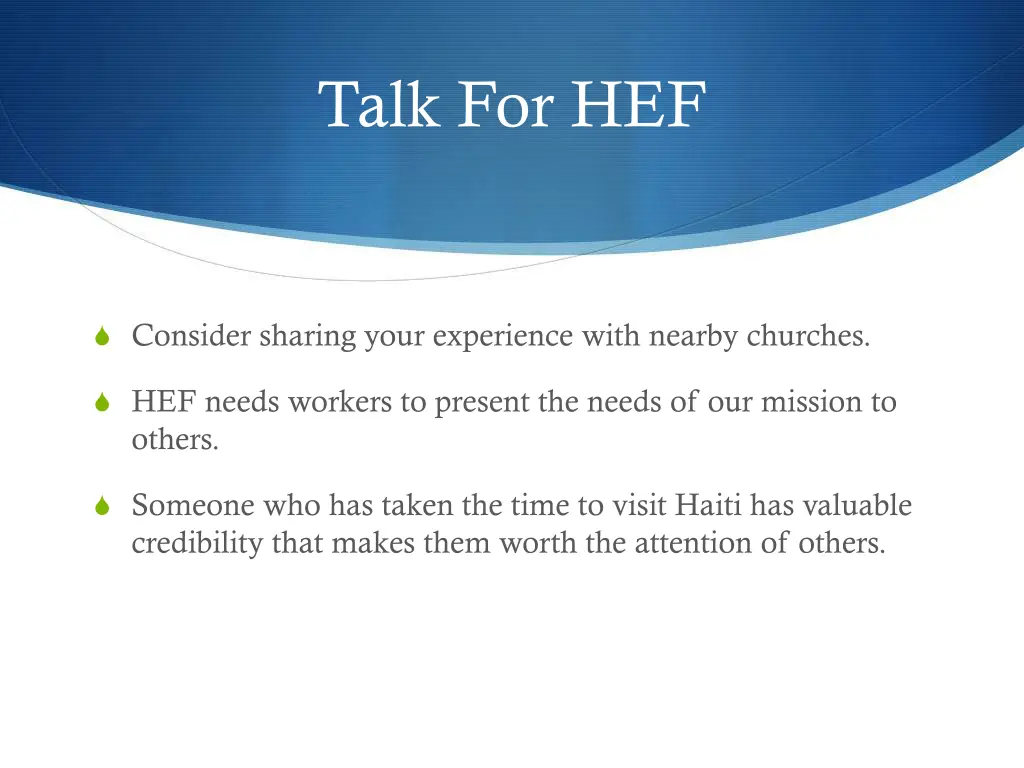 talk for hef