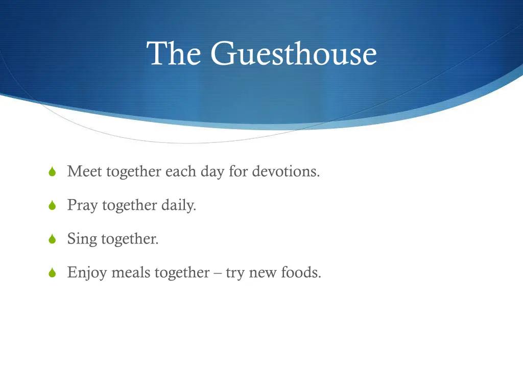 the guesthouse