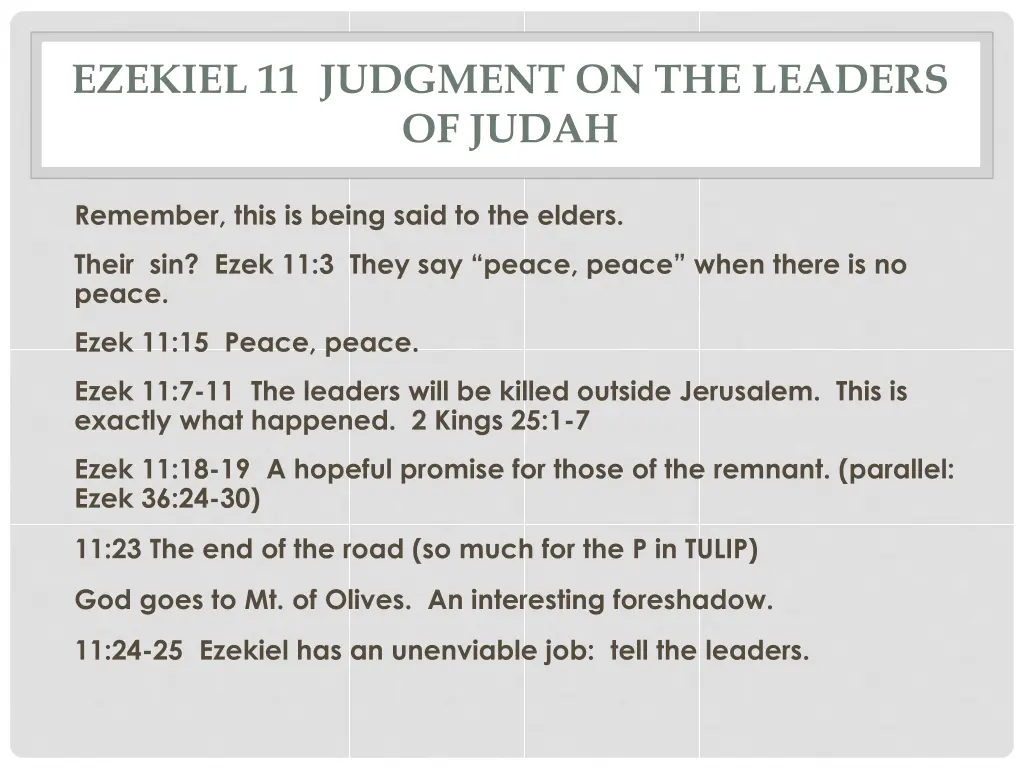 ezekiel 11 judgment on the leaders of judah