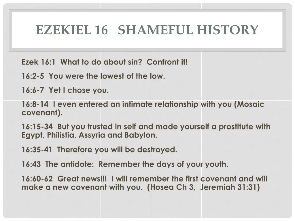 ezekiel 16 shameful history