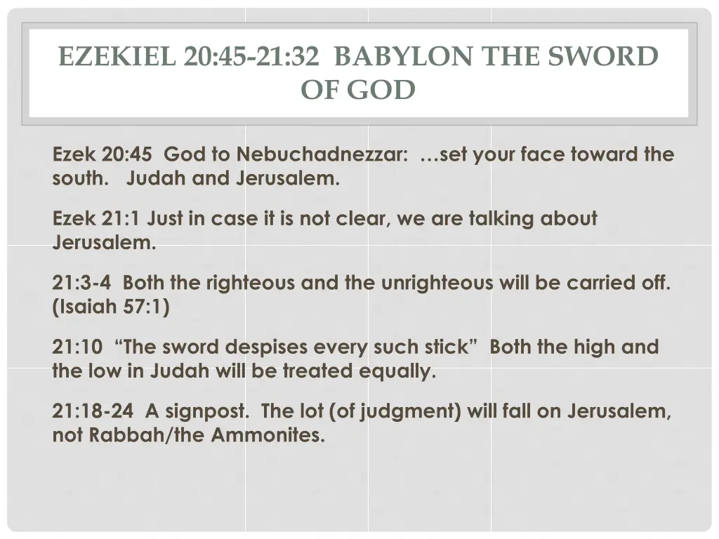 ezekiel 20 45 21 32 babylon the sword of god