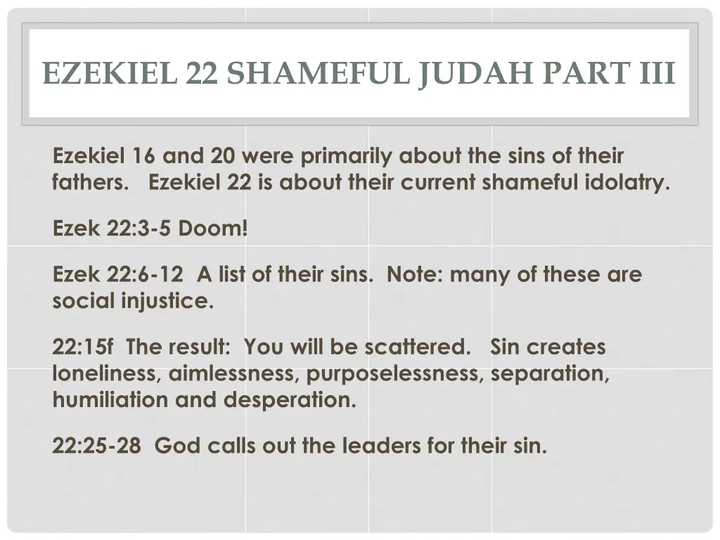 ezekiel 22 shameful judah part iii