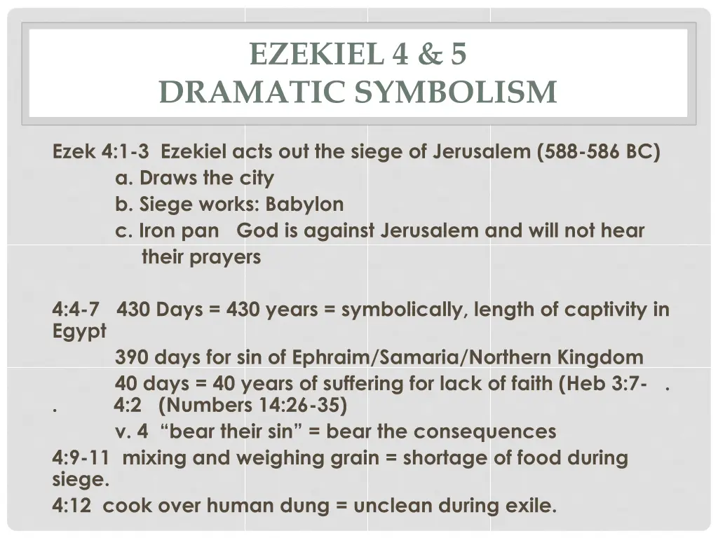 ezekiel 4 5 dramatic symbolism