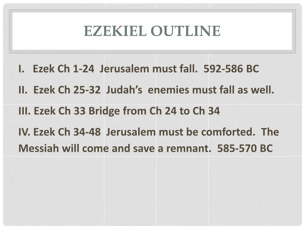 ezekiel outline
