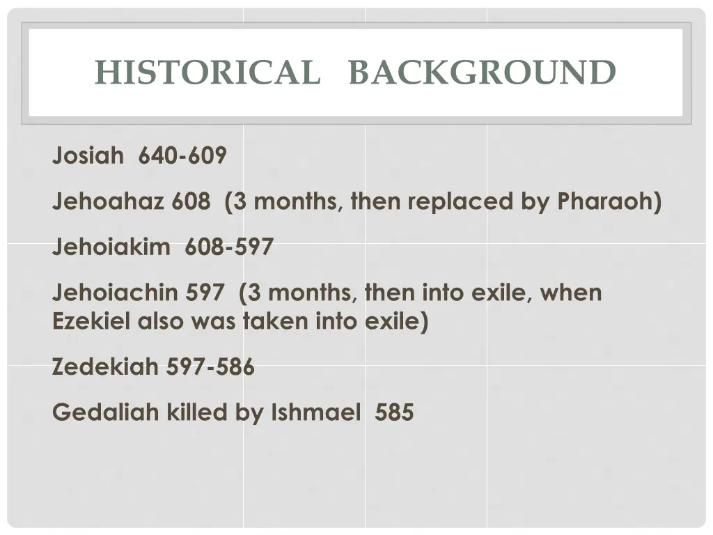 historical background