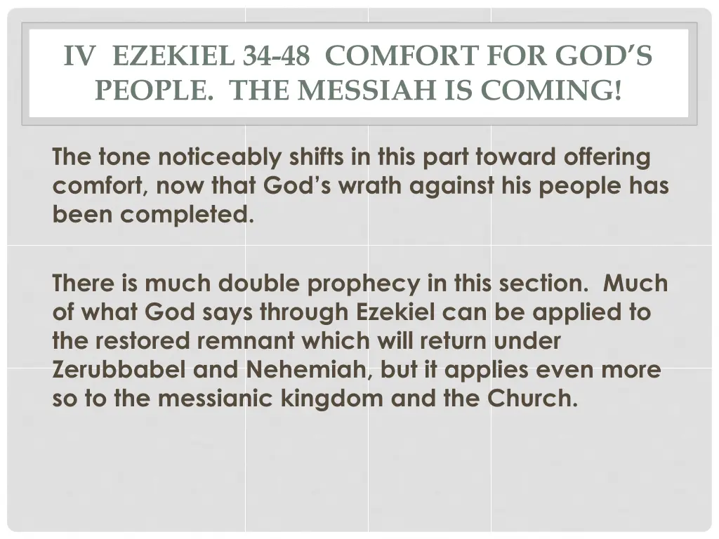 iv ezekiel 34 48 comfort for god s people