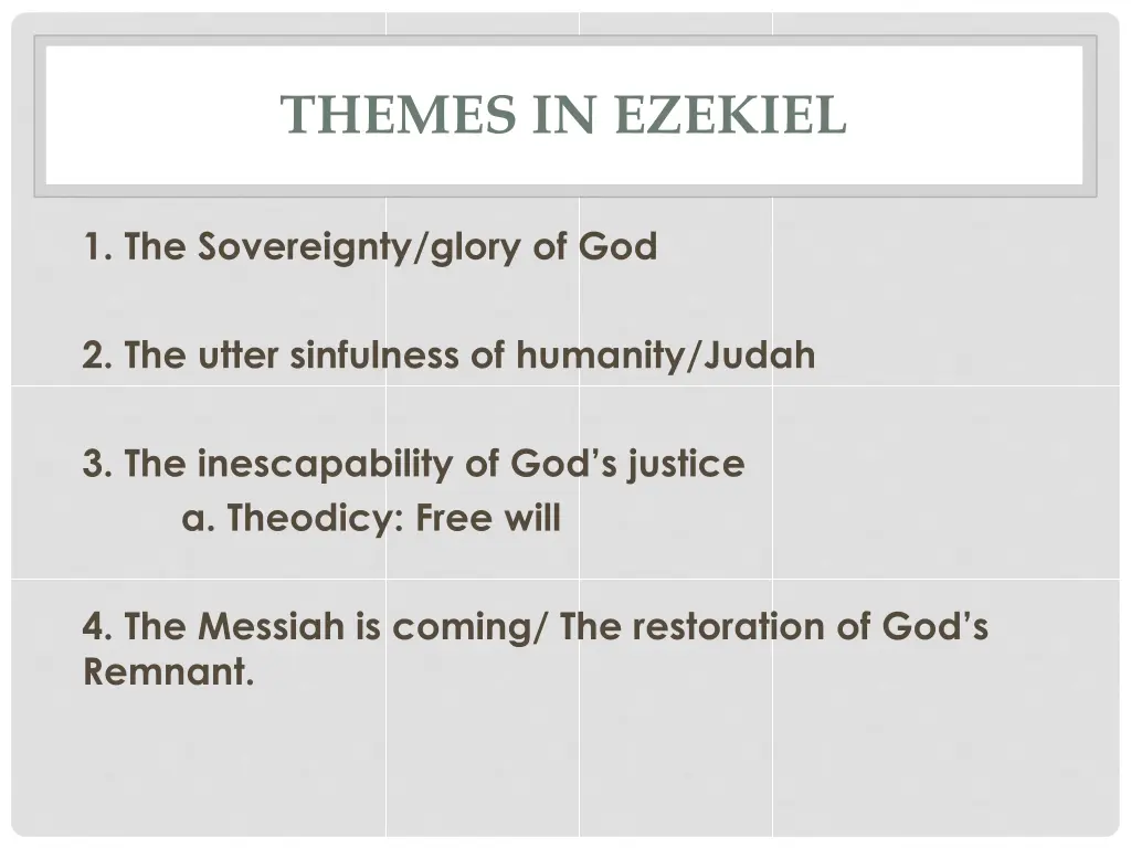themes in ezekiel