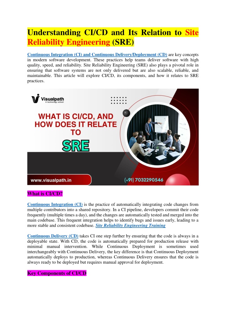 understanding ci cd and its relation to site