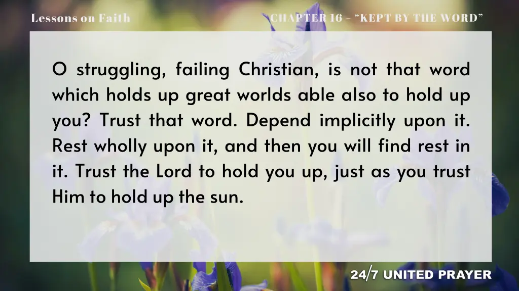 lessons on faith 13