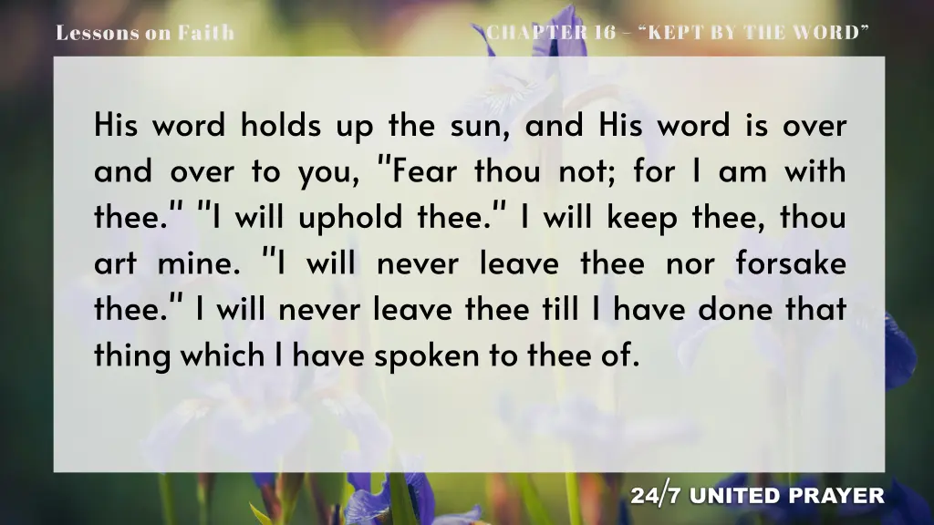 lessons on faith 14