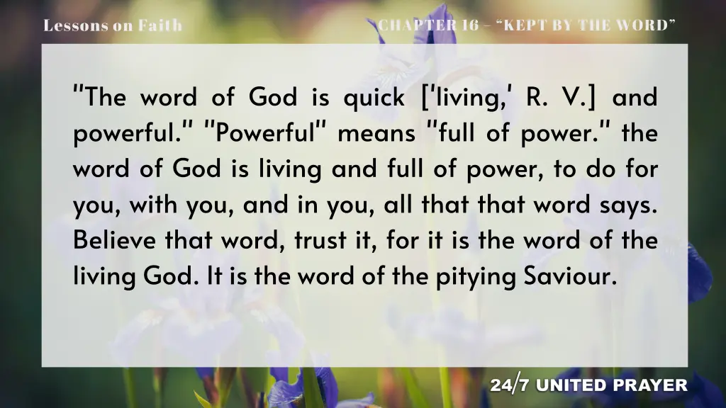 lessons on faith 15