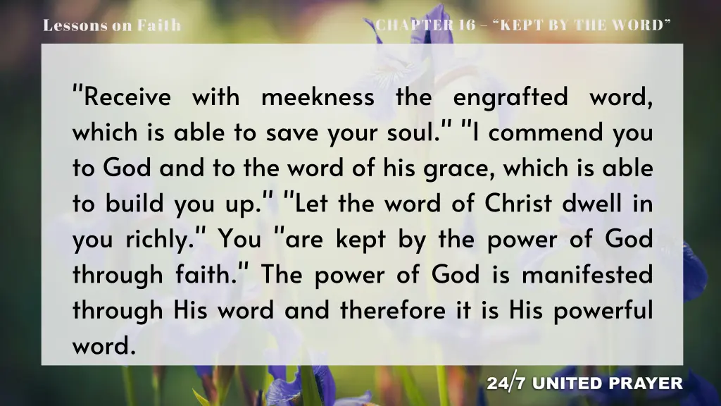 lessons on faith 16