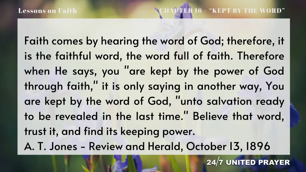 lessons on faith 17