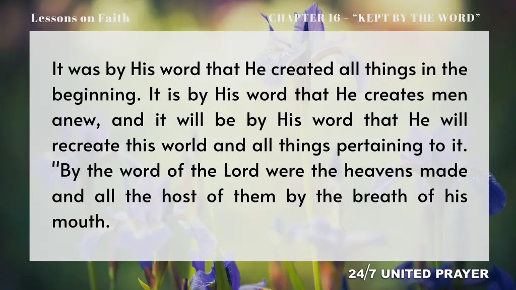 lessons on faith 5