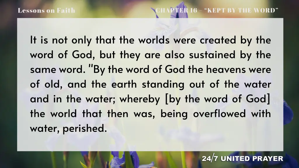 lessons on faith 7